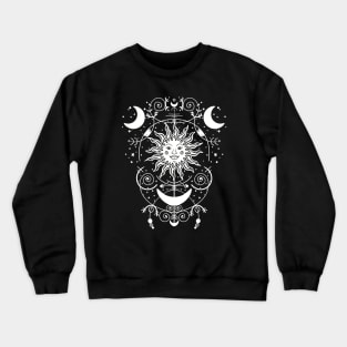 Celestial Sun and Moon Crewneck Sweatshirt